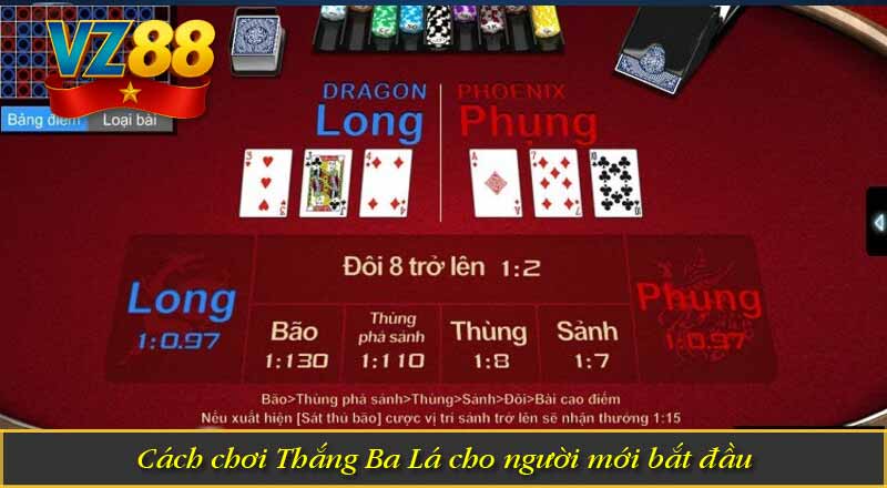 Cách chơi Thắng Ba Lá cho người mới bắt đầu