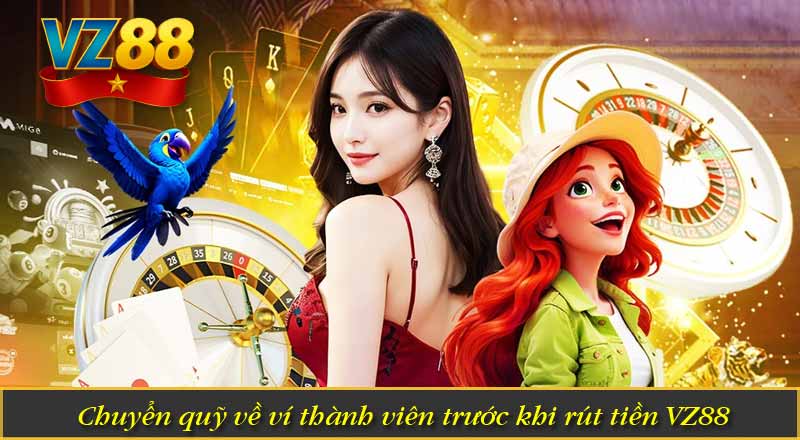 Rút Tiền VZ88- Hướng Dẫn Đúng Cách Với 3 Phút 8 Chuyển quỹ về ví thành viên trước khi rút tiền VZ88