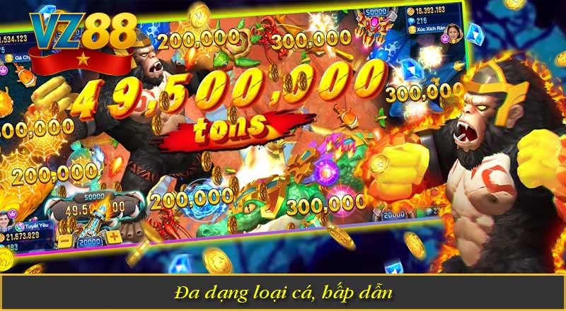 Đa dạng loại cá, hấp dẫn