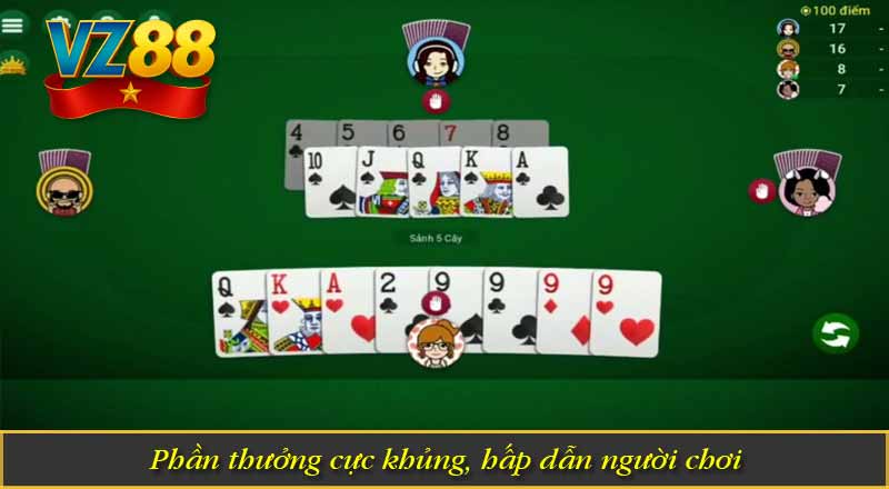 Tiến Lên Miền Nam – Game Bài Thịnh Hành Nhất VZ88 8 Phần thưởng cực khủng, hấp dẫn người chơi