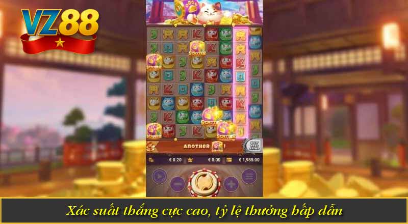 Neko May Mắn – Đắm chìm trong thế giới Slot Jackpot hấp dẫn 6 Xác suất thắng cực cao, tỷ lệ thưởng hấp dẫn